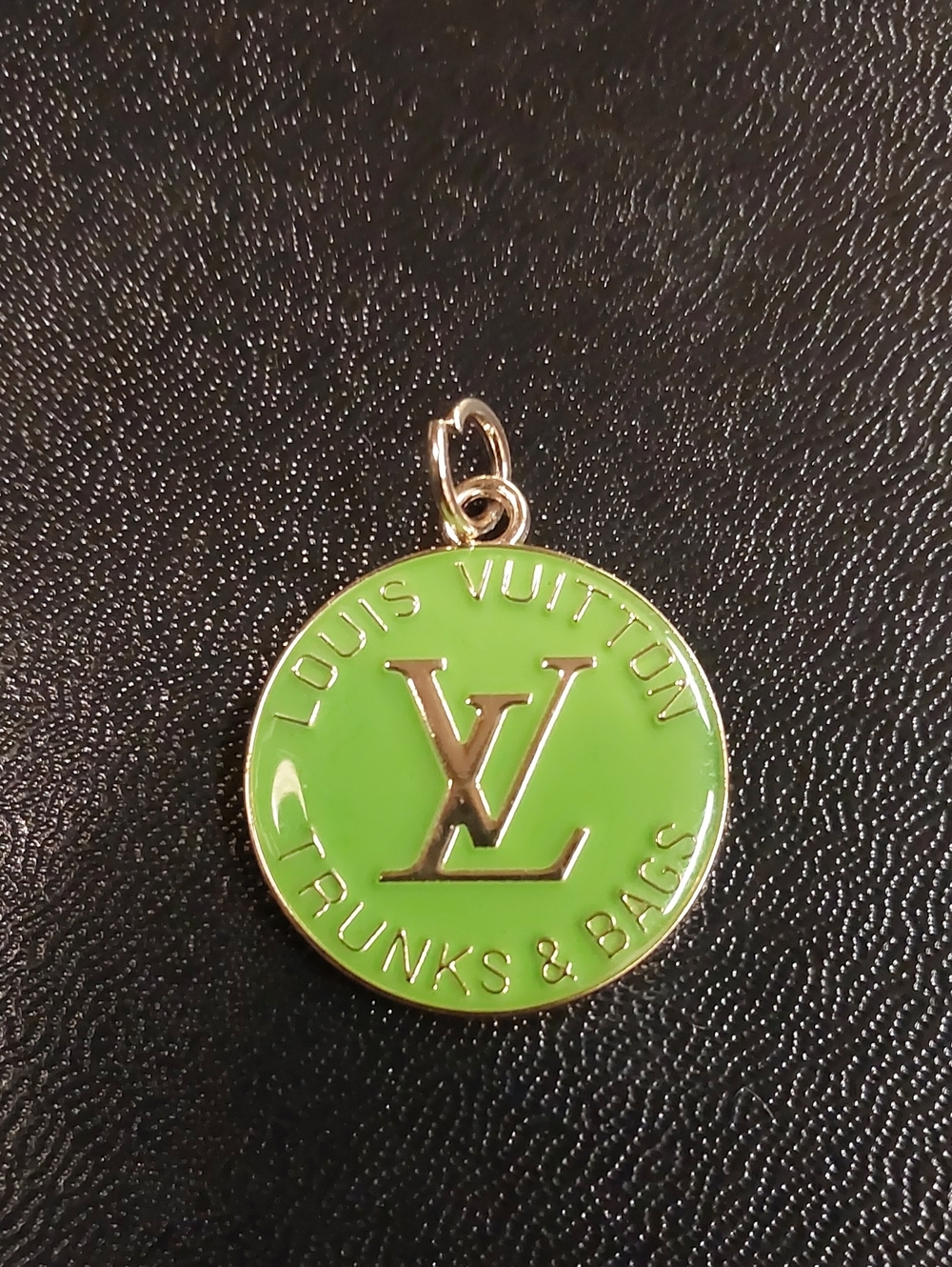 LV Lime Enamel & Gold Trunks & Bags Charm Pendant. 1/$17 or 2/$25 Charms.